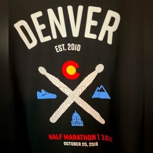 ViewSport Ironman Training Tee for the Denver 10k half marathon, Medium, Black